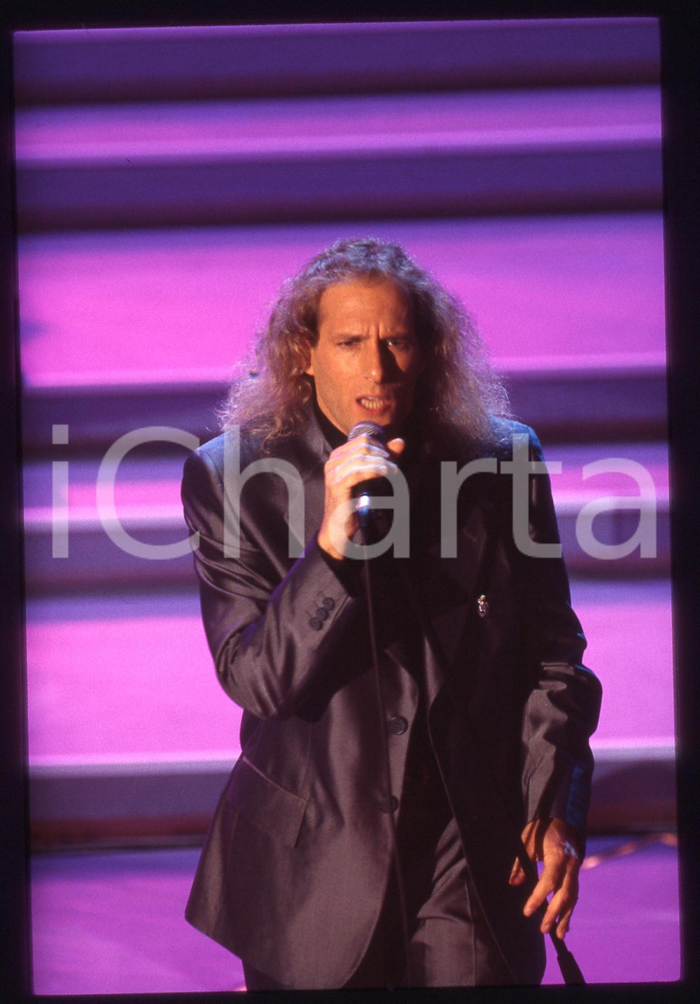 35mm vintage slide*1996 - FESTIVAL DI SANREMO - Michael BOLTON sul palco (29) 