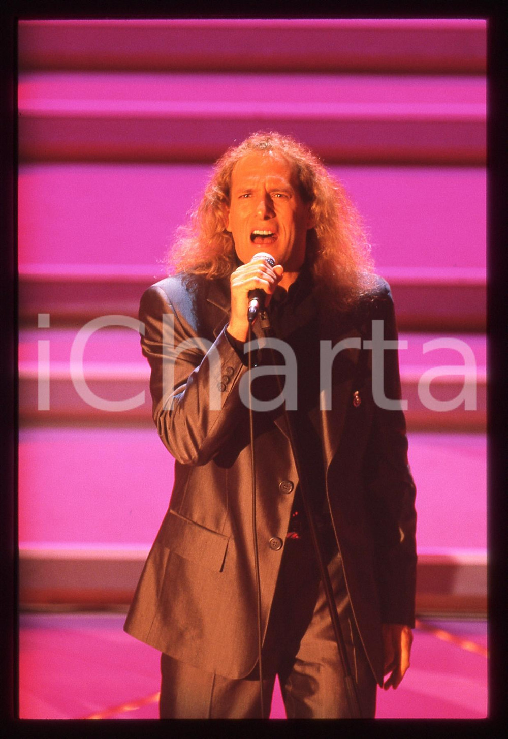35mm vintage slide*1996 - FESTIVAL DI SANREMO - Michael BOLTON sul palco (37) 