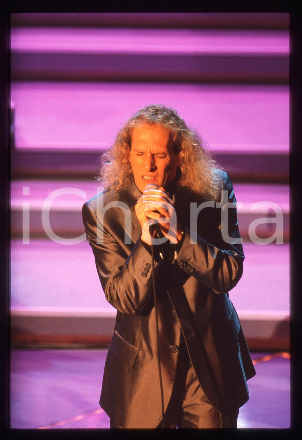 35mm vintage slide*1996 - FESTIVAL DI SANREMO - Michael BOLTON sul palco (51) 