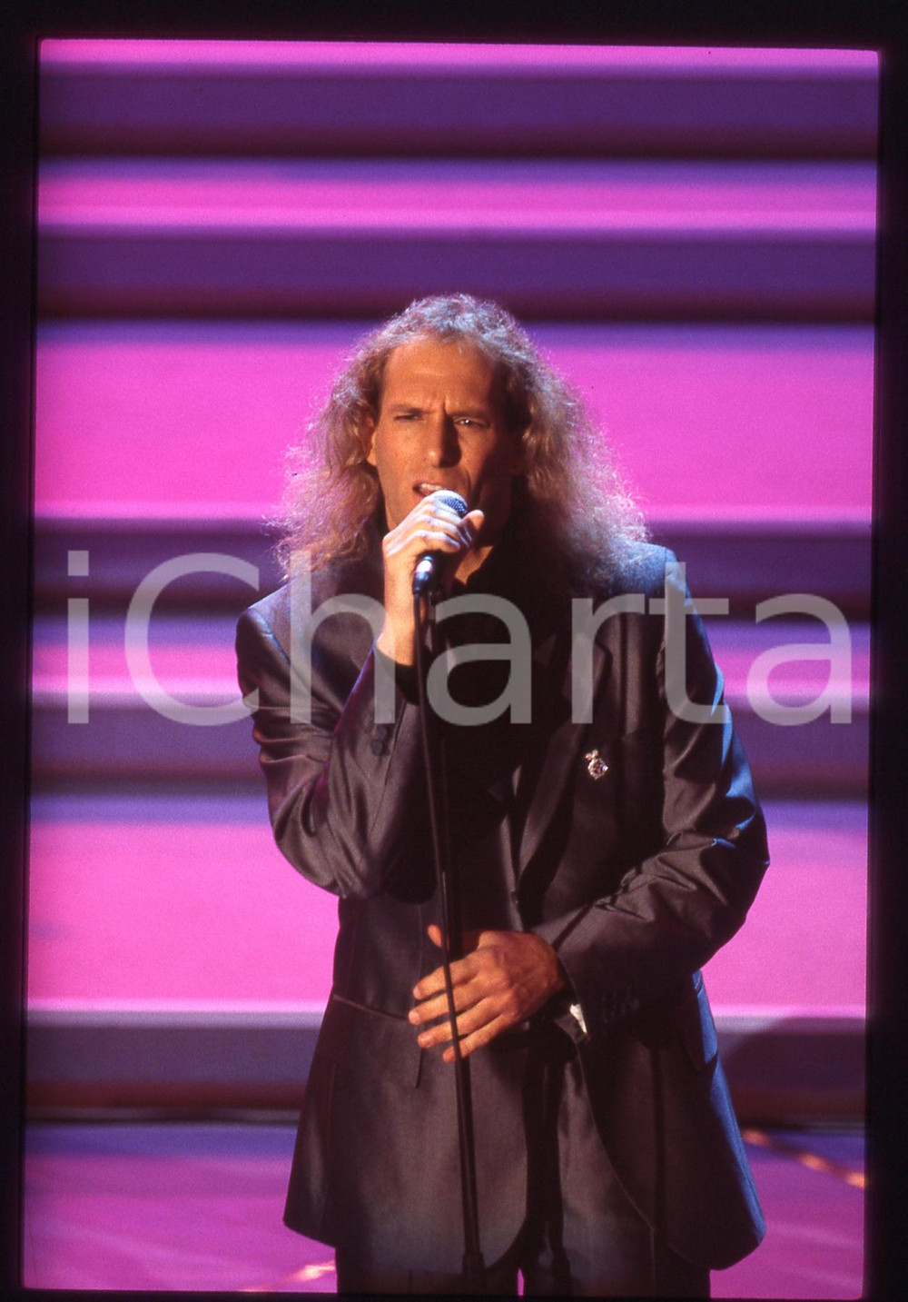 35mm vintage slide*1996 - FESTIVAL DI SANREMO - Michael BOLTON sul palco (57) 