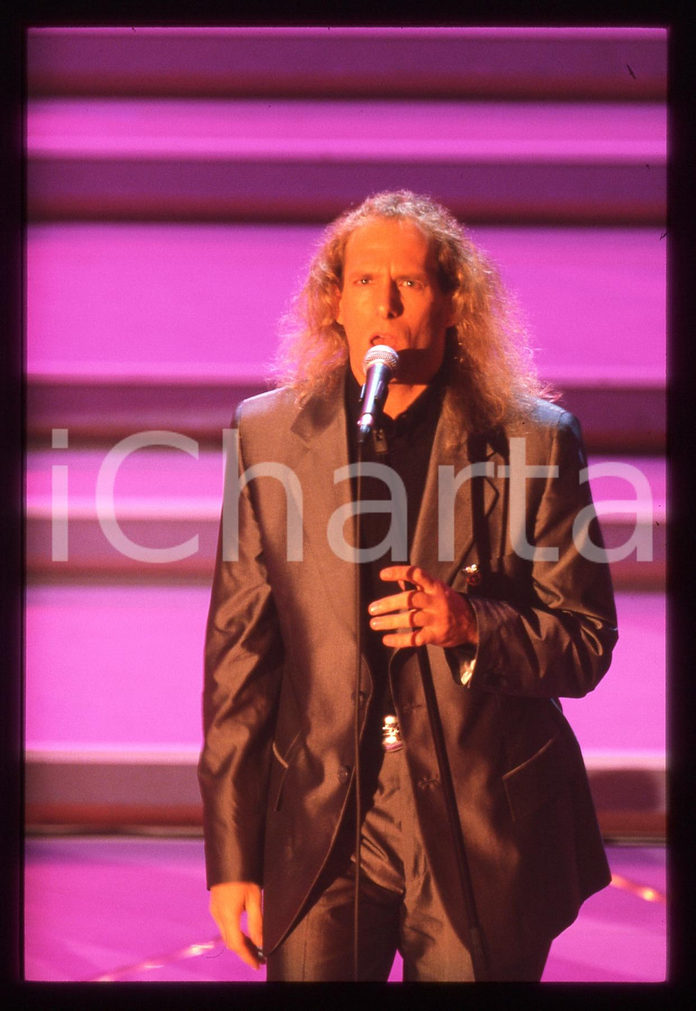 35mm vintage slide*1996 - FESTIVAL DI SANREMO - Michael BOLTON sul palco (63) 