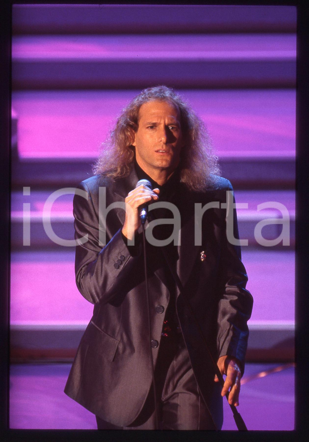 35mm vintage slide*1996 - FESTIVAL DI SANREMO - Michael BOLTON sul palco (68) 