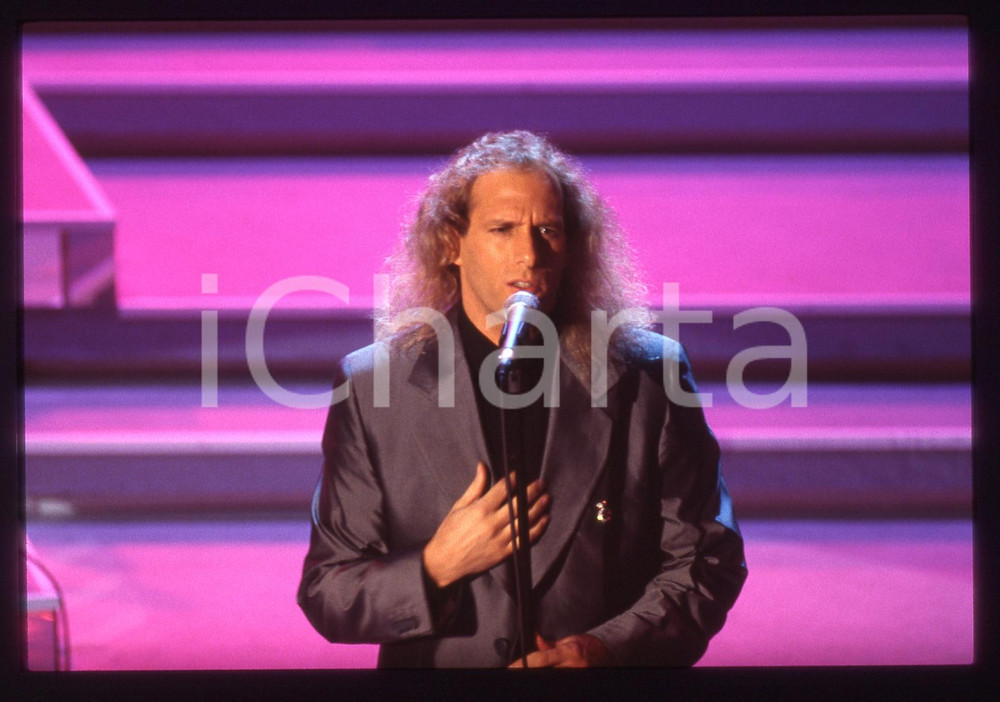 35mm vintage slide*1996 - FESTIVAL DI SANREMO - Michael BOLTON sul palco (70) 