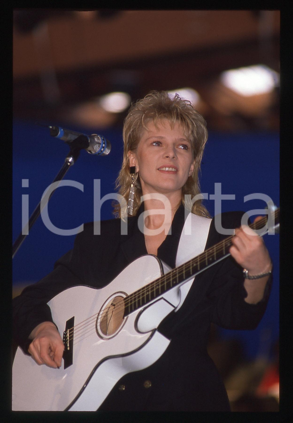 35mm vintage slide* 1990 - FESTIVAL DI SANREMO Lena BIOLCATI sul palco (3)