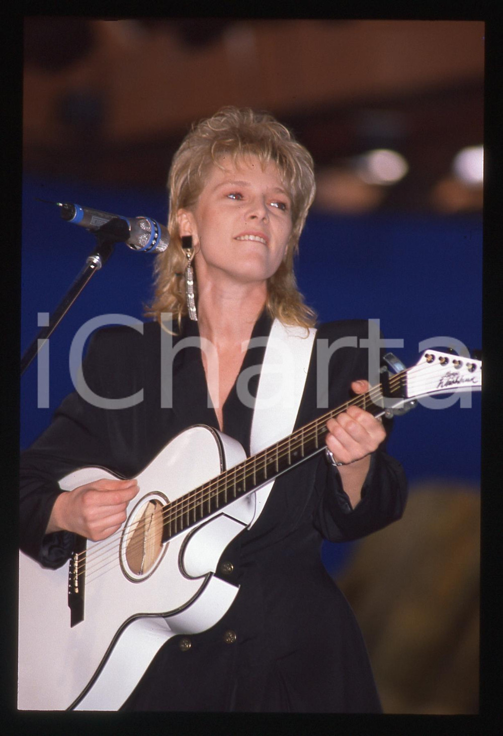 35mm vintage slide* 1990 - FESTIVAL DI SANREMO Lena BIOLCATI sul palco (4)