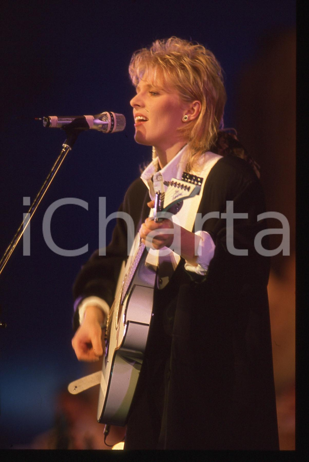 35mm vintage slide* 1990 - FESTIVAL DI SANREMO Lena BIOLCATI sul palco (7)