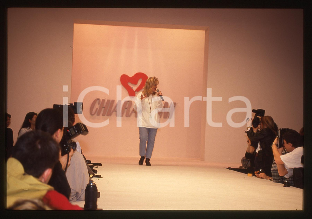 35mm vintage slide* 1995ca Rita PAVONE ospite al défilé di Chiara BONI (5)