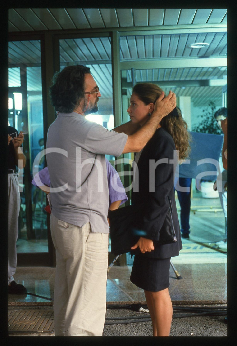 35mm vintage slide* 1988  COLLETTI  BIANCHI ITALIA 1 Laura LATTUADA al trucco 