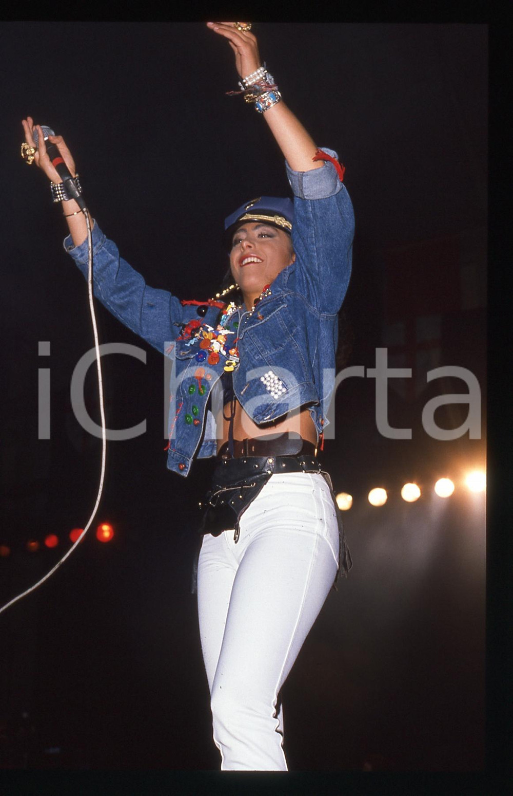 35mm vintage slide* 1990ca Sabrina SALERNO in concerto (57)