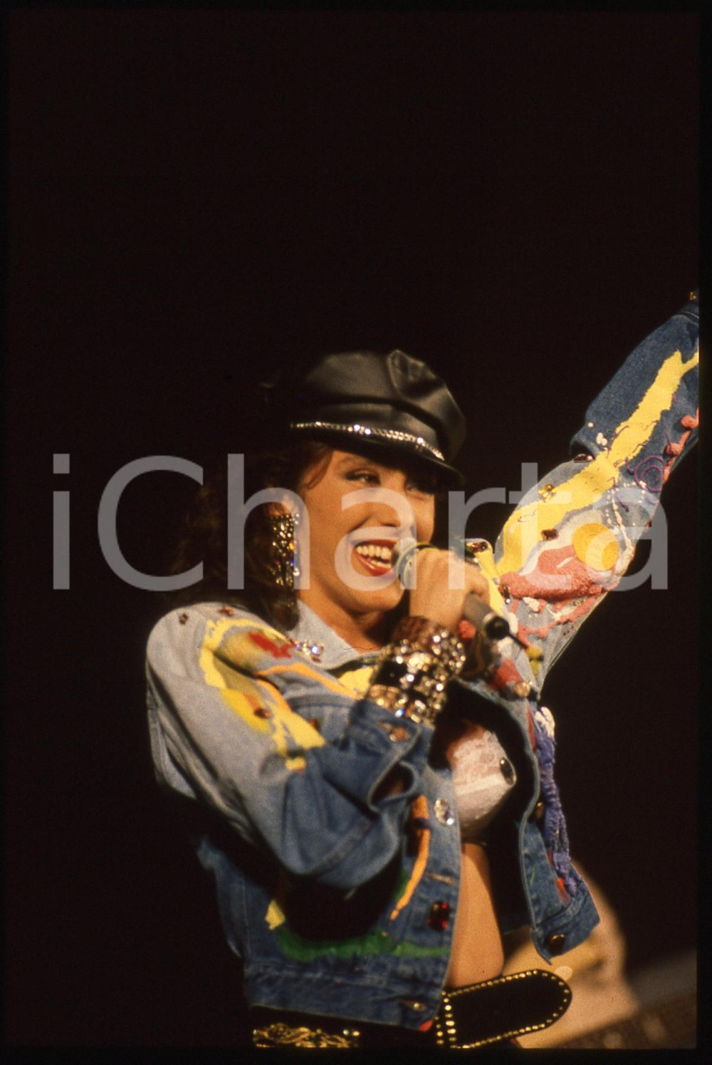 35mm vintage slide* 1990ca Sabrina SALERNO in concerto (140)