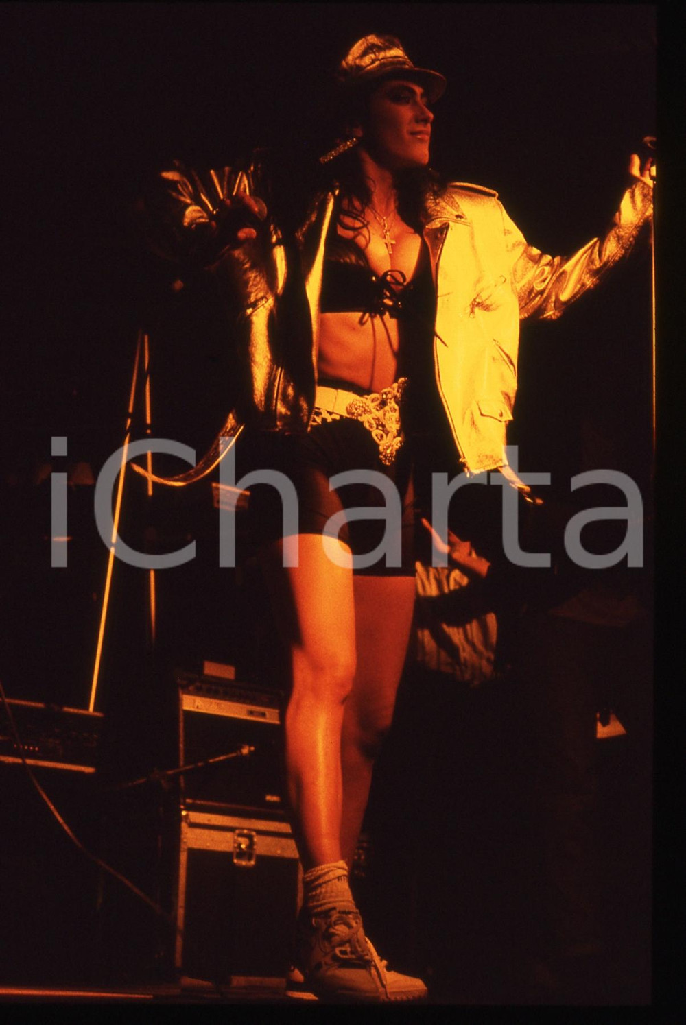 35mm vintage slide* 1990ca Sabrina SALERNO in concerto (181)