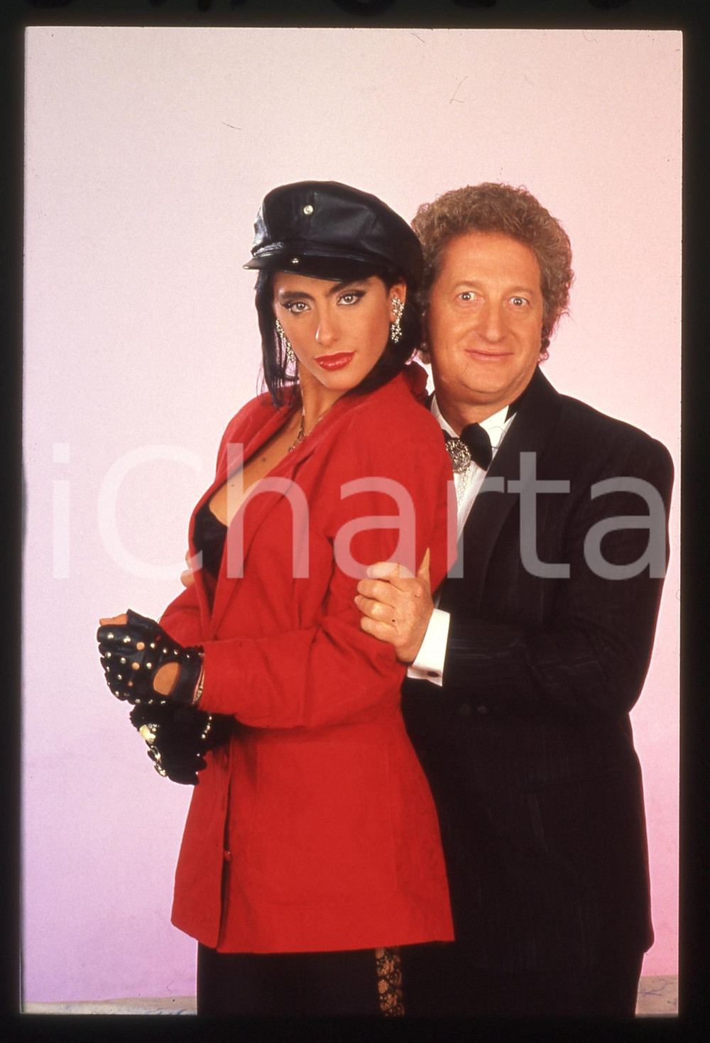 Fotografia d epoca originale 35mm vintage slide 1988 ODIENS Sabrina SALERNO con Gianfranco D ANGELO 1 1
