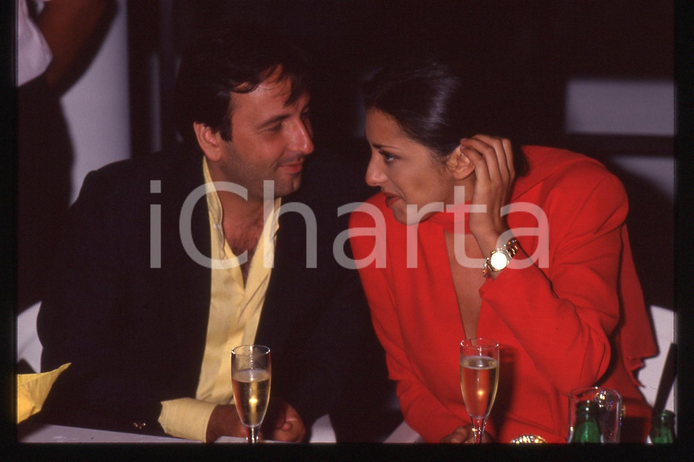 35mm vintage slide* 1990ca Sabrina SALERNO ritratta col fidanzato (5)