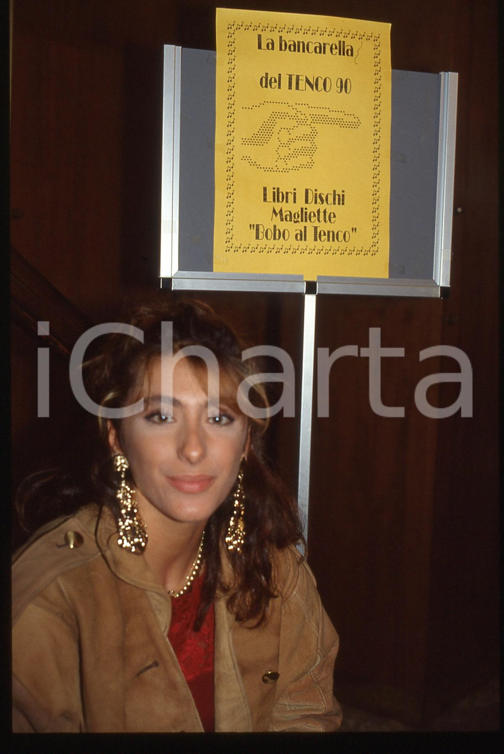 Fotografia d epoca originale 35mm vintage slide 1990ca ritratto di Sabrina SALERNO 150 1