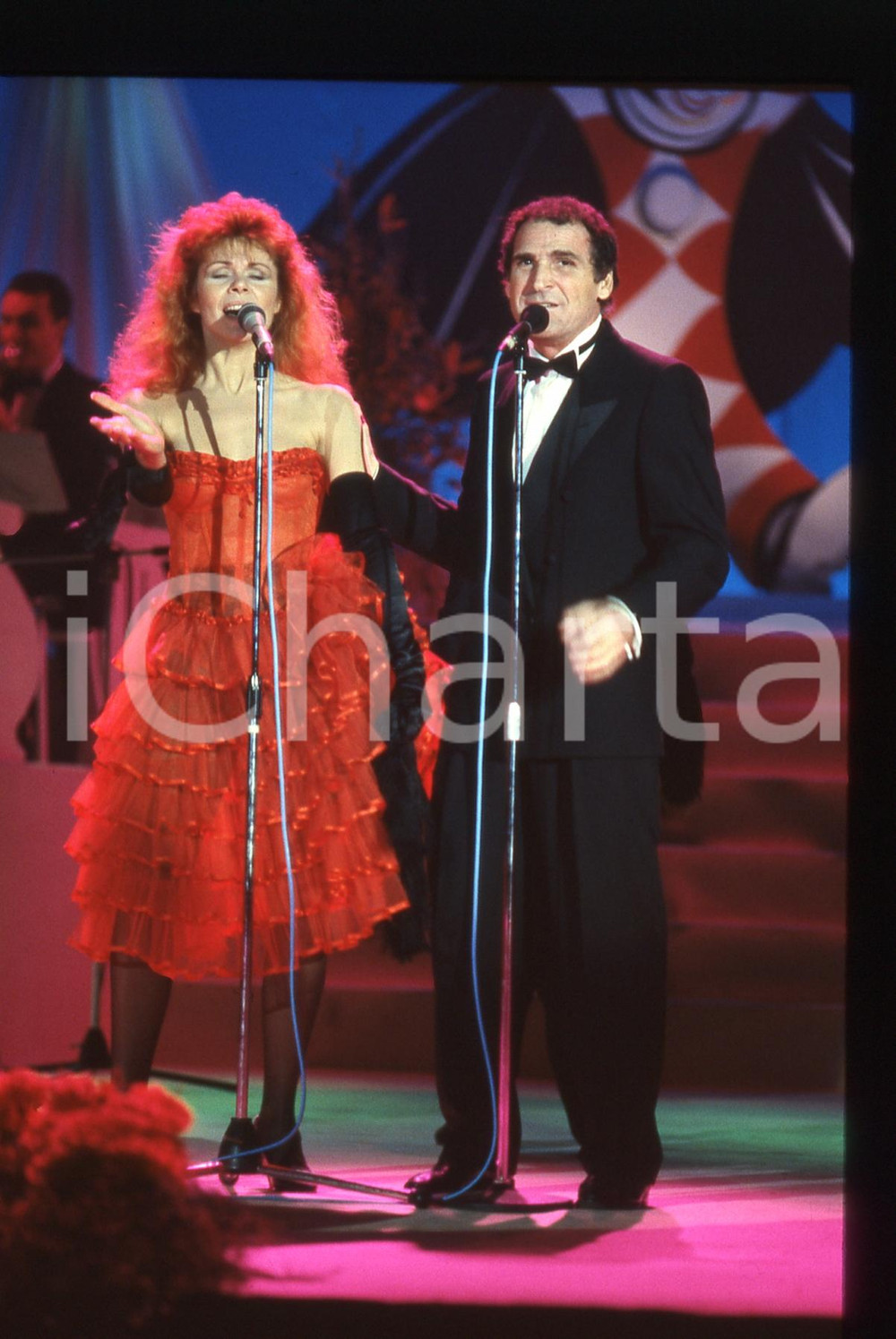 35mm vintage slide* 1986 FESTIVAL DI VIAREGGIO MELU' & GINO Gino SANTERCOLE (1)