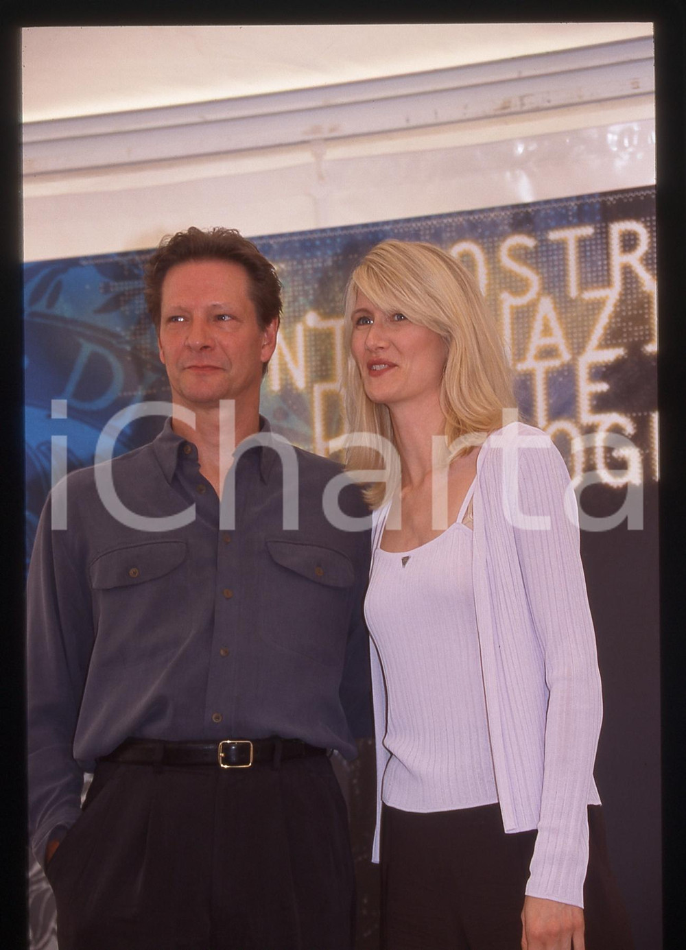 35mm vintage slide* 1999 VENEZIA - MOSTRA DEL CINEMA Laura DERN e Chris COOPER