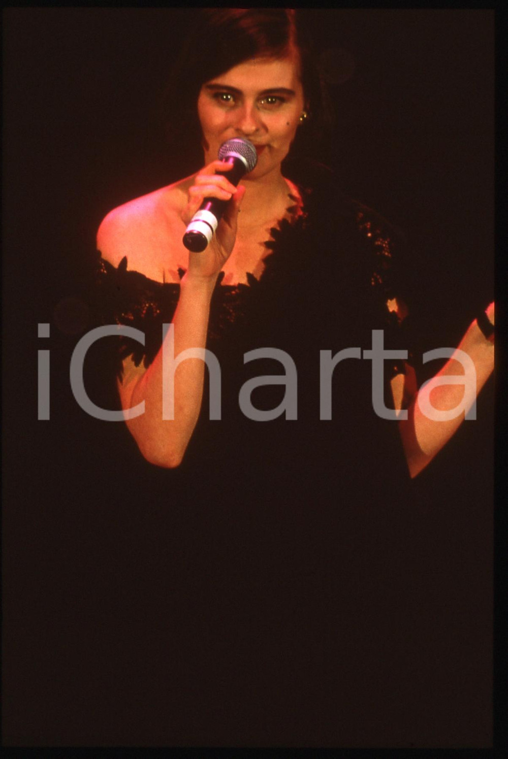 35mm vintage slide* 1990ca Lisa STANSFIELD in concerto (2)