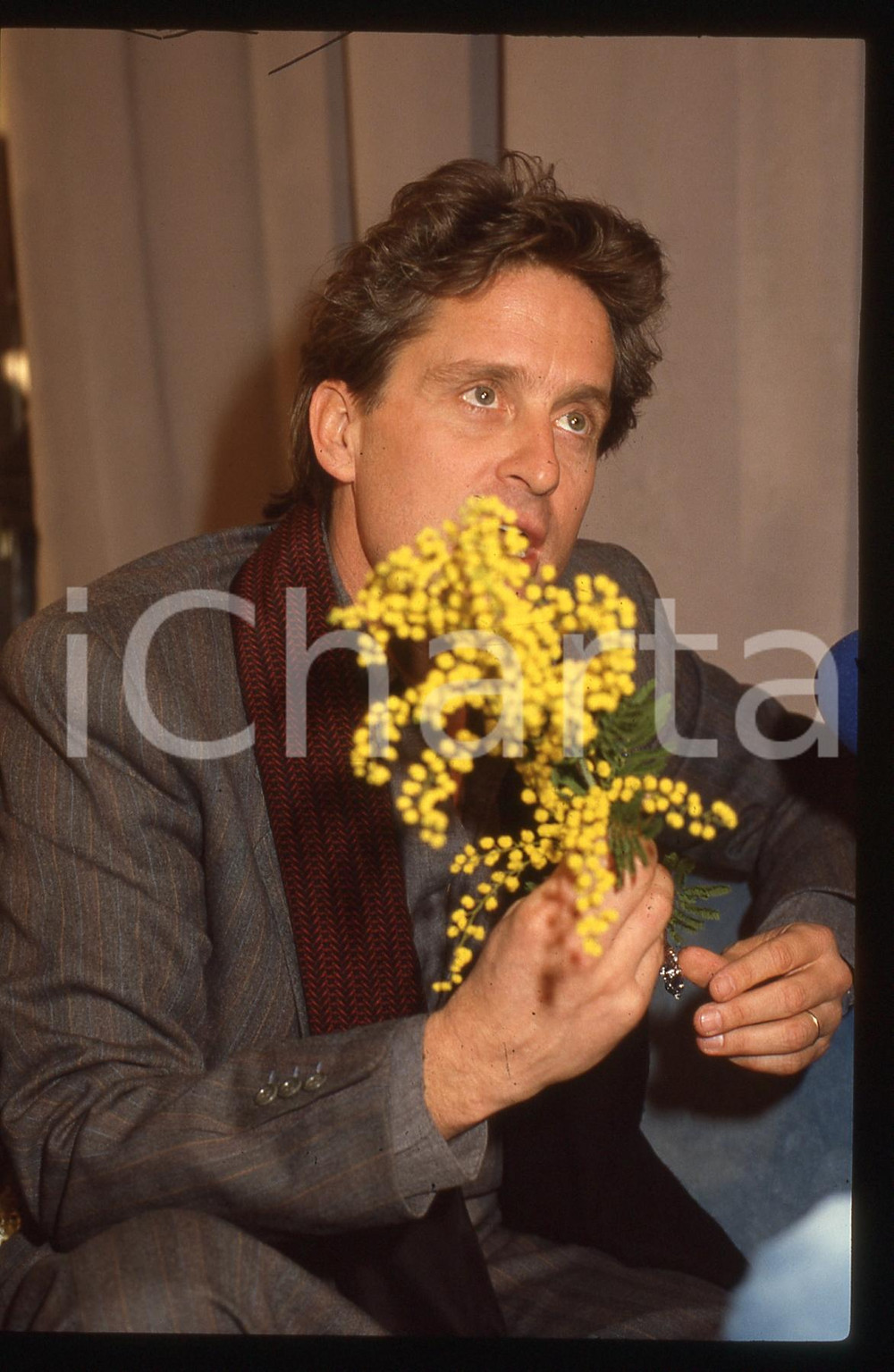 35mm vintage slide* 1985ca Michael DOUGLAS ritratto (2)