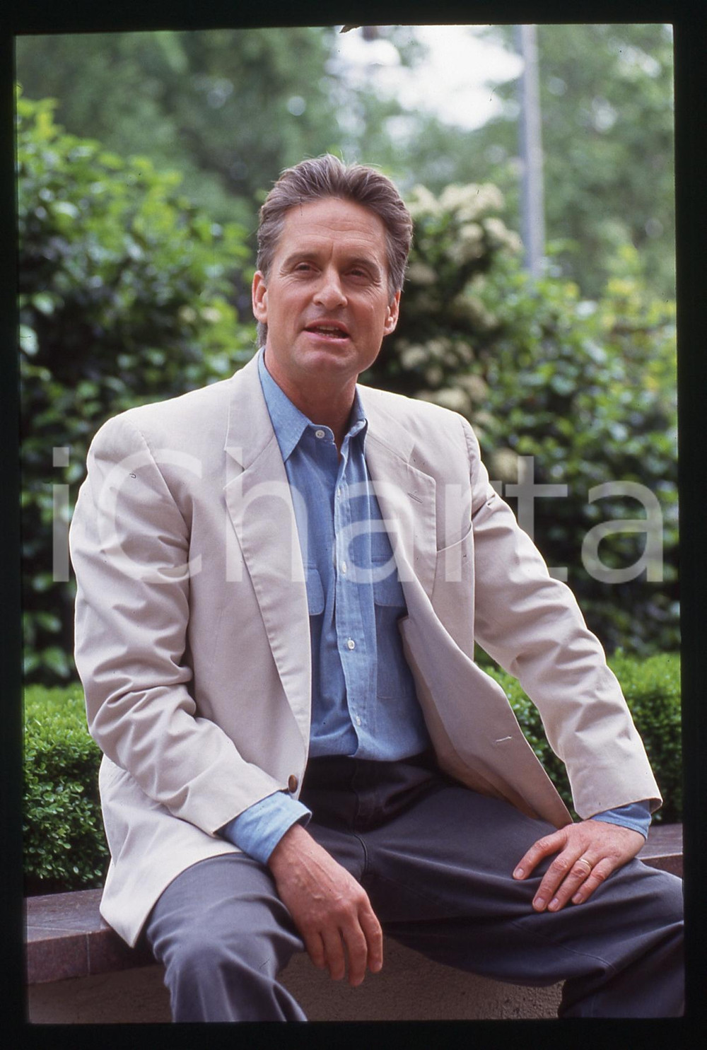 35mm vintage slide* 1990ca  Michael DOUGLAS ritratto