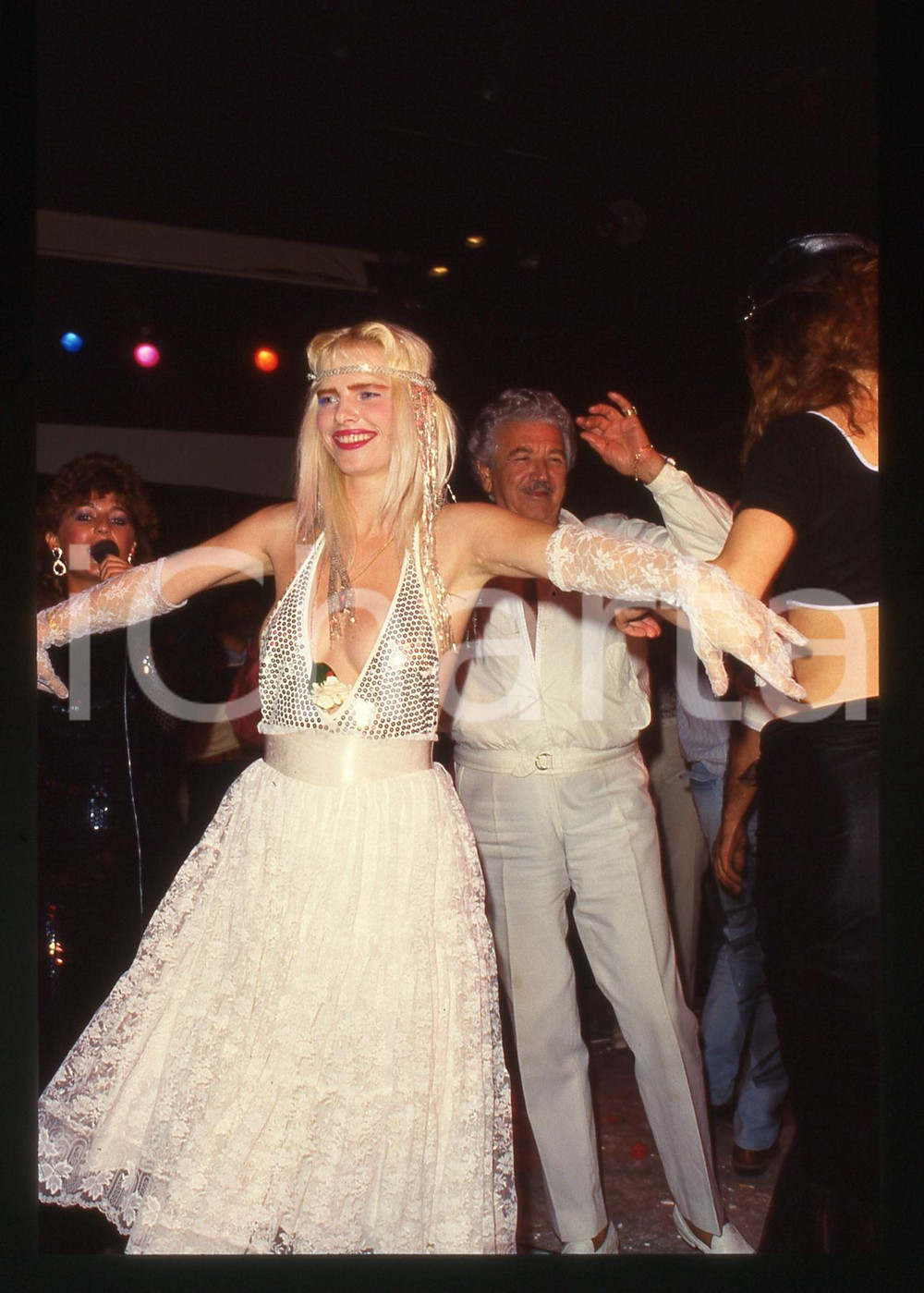 35mm vintage slide* 1990ca ATENE  Ilona STALLER Veglione di capodanno (1)