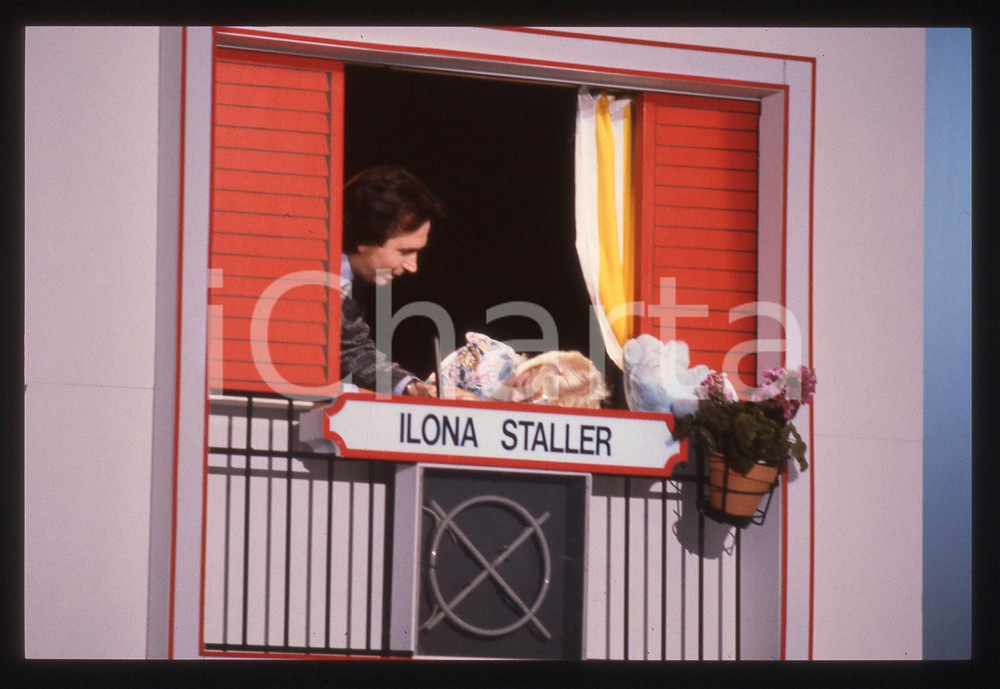 35mm vintage slide* 1990ca IL GIOCO DEI 9 CANALE 5 Ilona STALLER 
