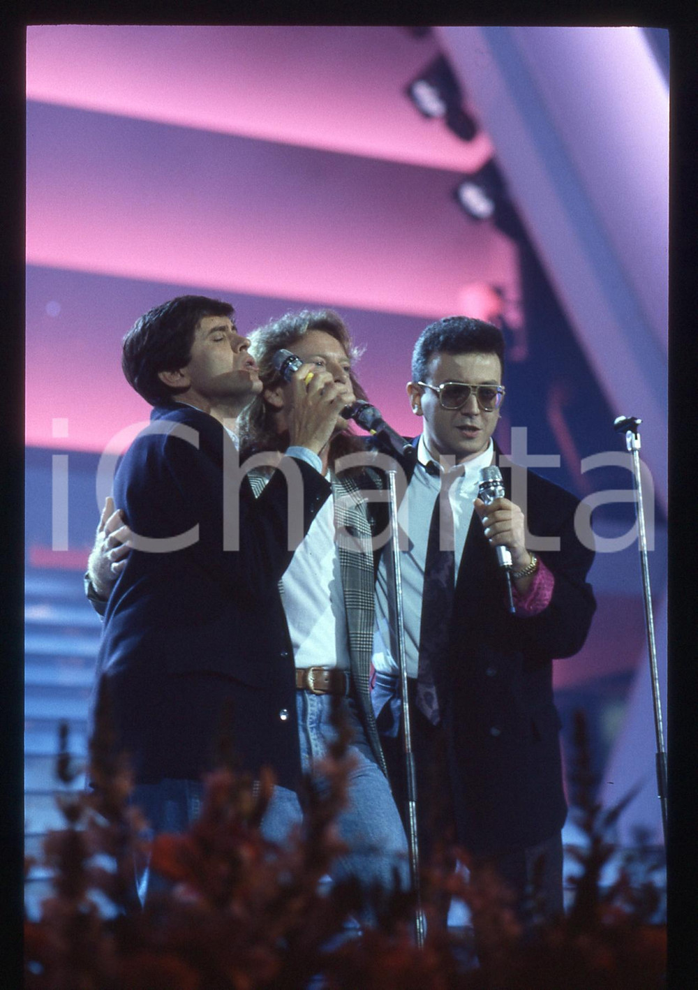 35mm vintage slide* 1987 FESTIVAL DI SANREMO Gianni MORANDI Enrico RUGGERI (9)