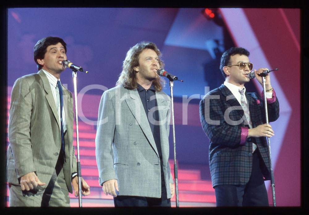 35mm vintage slide* 1987 FESTIVAL DI SANREMO Gianni MORANDI Enrico RUGGERI (10)