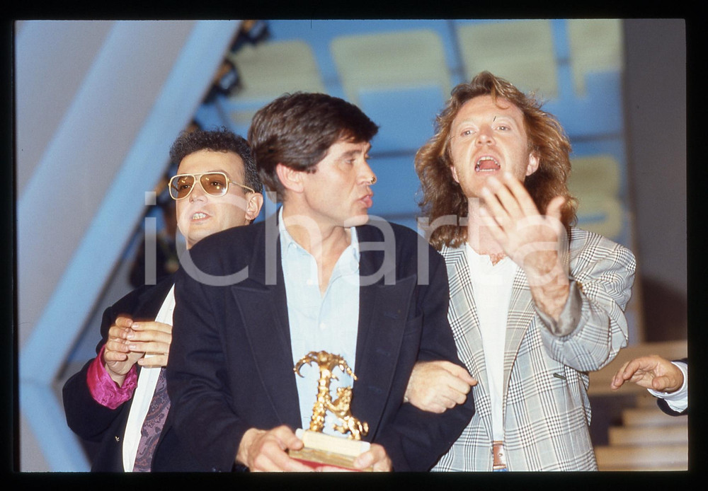 35mm vintage slide* 1987 FESTIVAL DI SANREMO Gianni MORANDI Enrico RUGGERI (16)