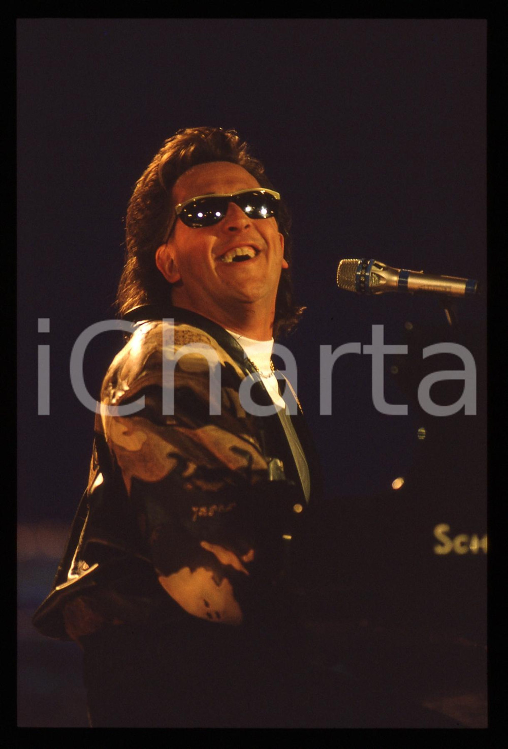 Fotografia d epoca originale 35mm vintage slide 1990 FESTIVAL DI SANREMO Gilbert MONTAGNE  5 1