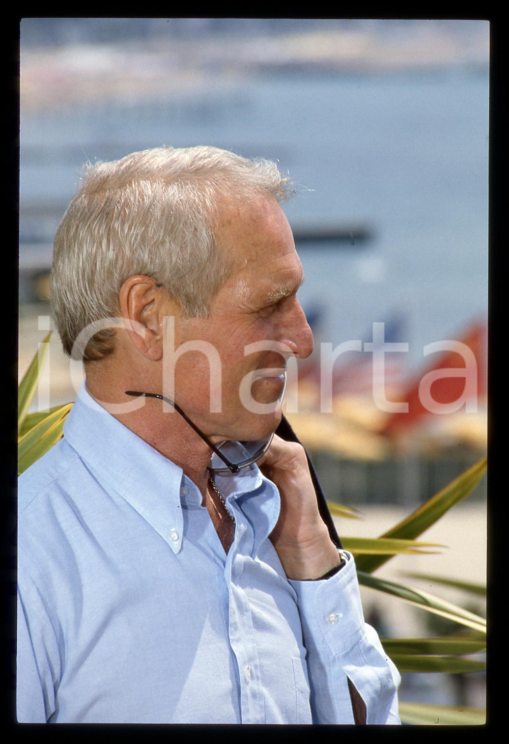 Fotografia d epoca originale 35mm vintage slide 1987 CANNES FESTIVAL DEL CINEMA Paul NEWMAN  ritratto 6 1