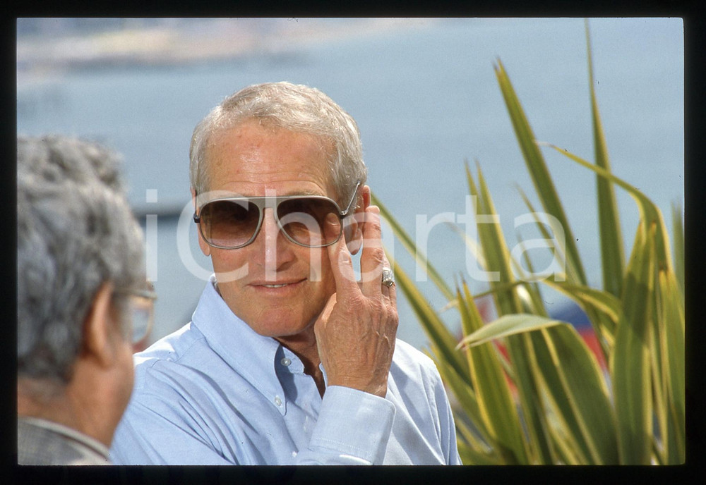 Fotografia d epoca originale 35mm vintage slide 1987 CANNES FESTIVAL DEL CINEMA Paul NEWMAN  ritratto 7 1