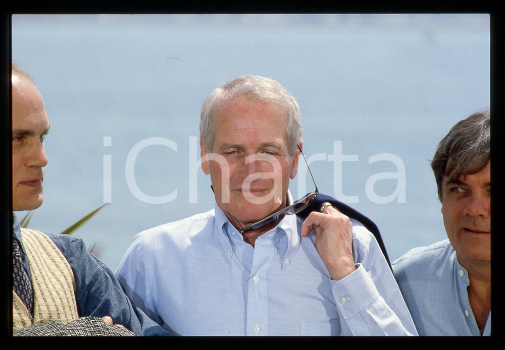 Fotografia d epoca originale 35mm vintage slide 1987 CANNES FESTIVAL DEL CINEMA Paul NEWMAN  ritratto 9 1