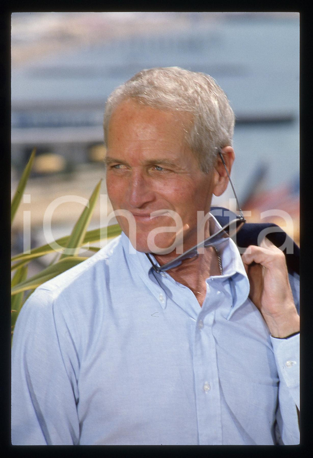 Fotografia d epoca originale 35mm vintage slide 1987 CANNES FESTIVAL DEL CINEMA Paul NEWMAN  ritratto 16 1