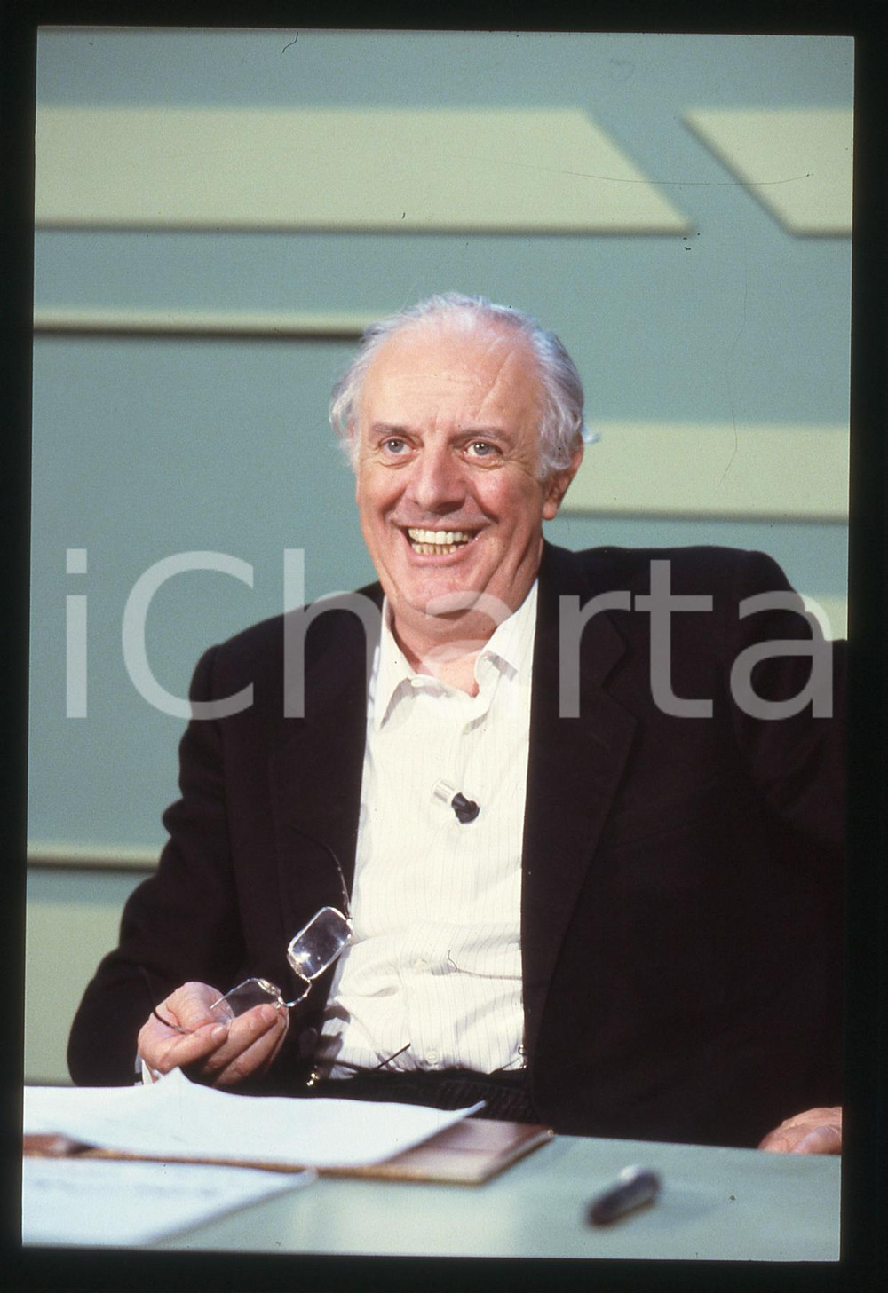 35mm vintage slide* 1990ca MILANO Dario FO in scena (3)