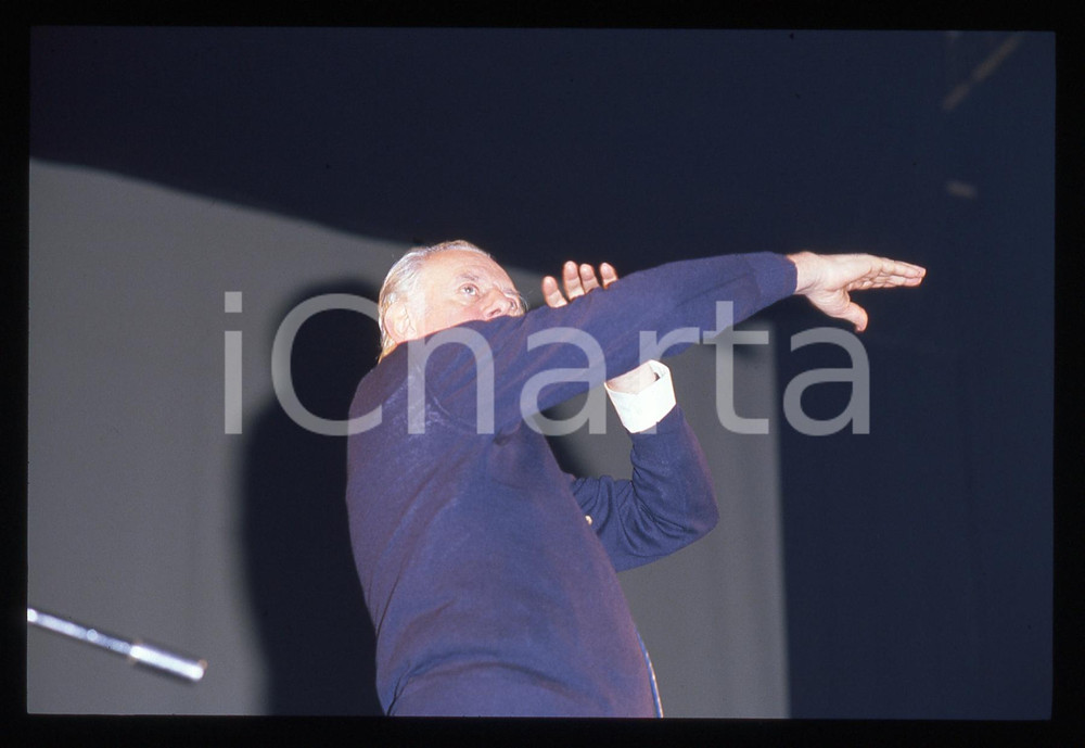 35mm vintage slide* 1990ca Dario FO in scena (4)