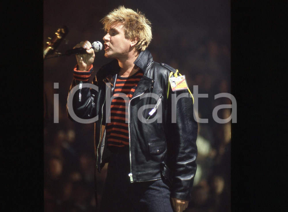 35mm vintage slide* 1987 SANREMO PALAROCK Simon LE BON dei DURAN DURAN (2)
