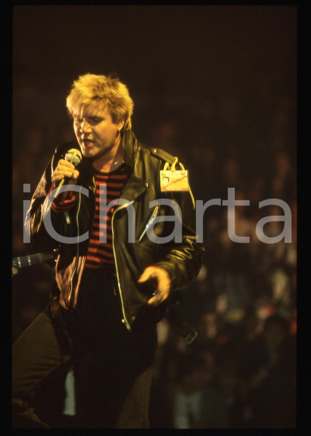 35mm vintage slide* 1987 SANREMO PALAROCK Simon LE BON dei DURAN DURAN (5)