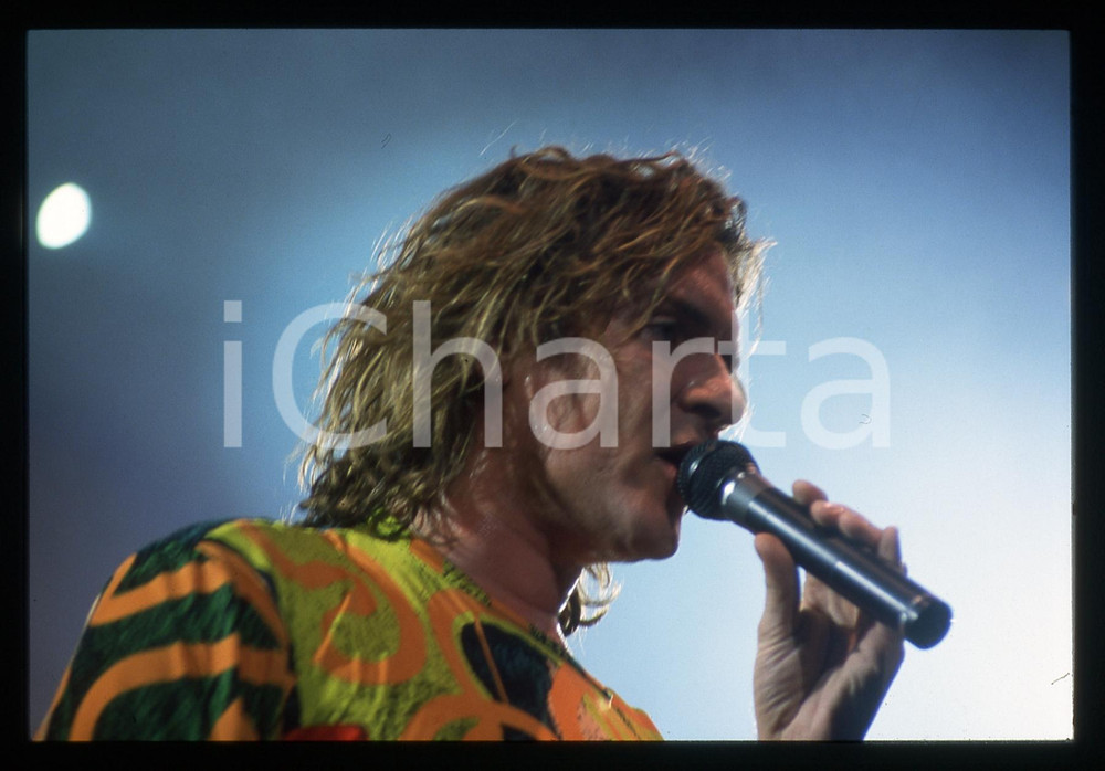 35mm vintage slide* 1990ca Simon LE BON dei  DURAN DURAN in concerto  (2)