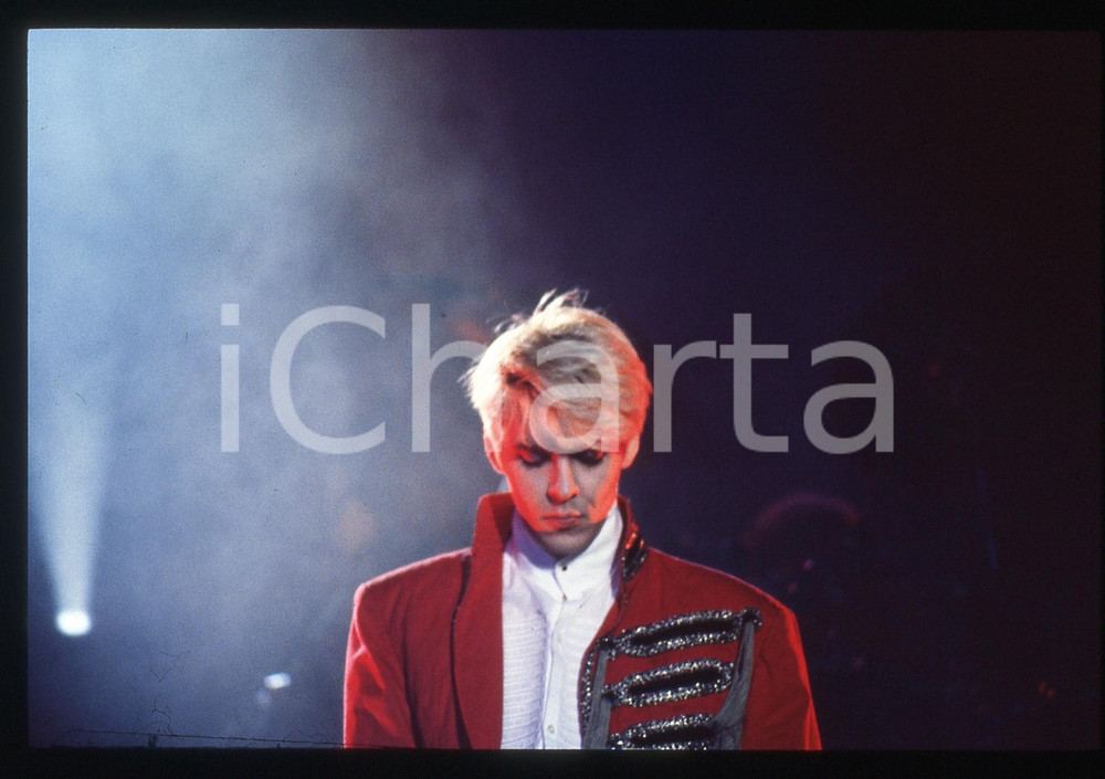 35mm vintage slide* 1990ca Nick RHODES dei DURAN DURAN in concerto
