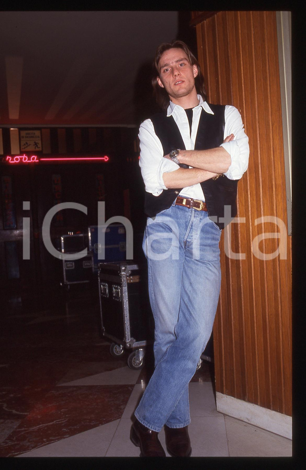 35mm vintage slide* 1992 FESTIVAL DI SANREMO Giampaolo BERTUZZI Ritratto (2)