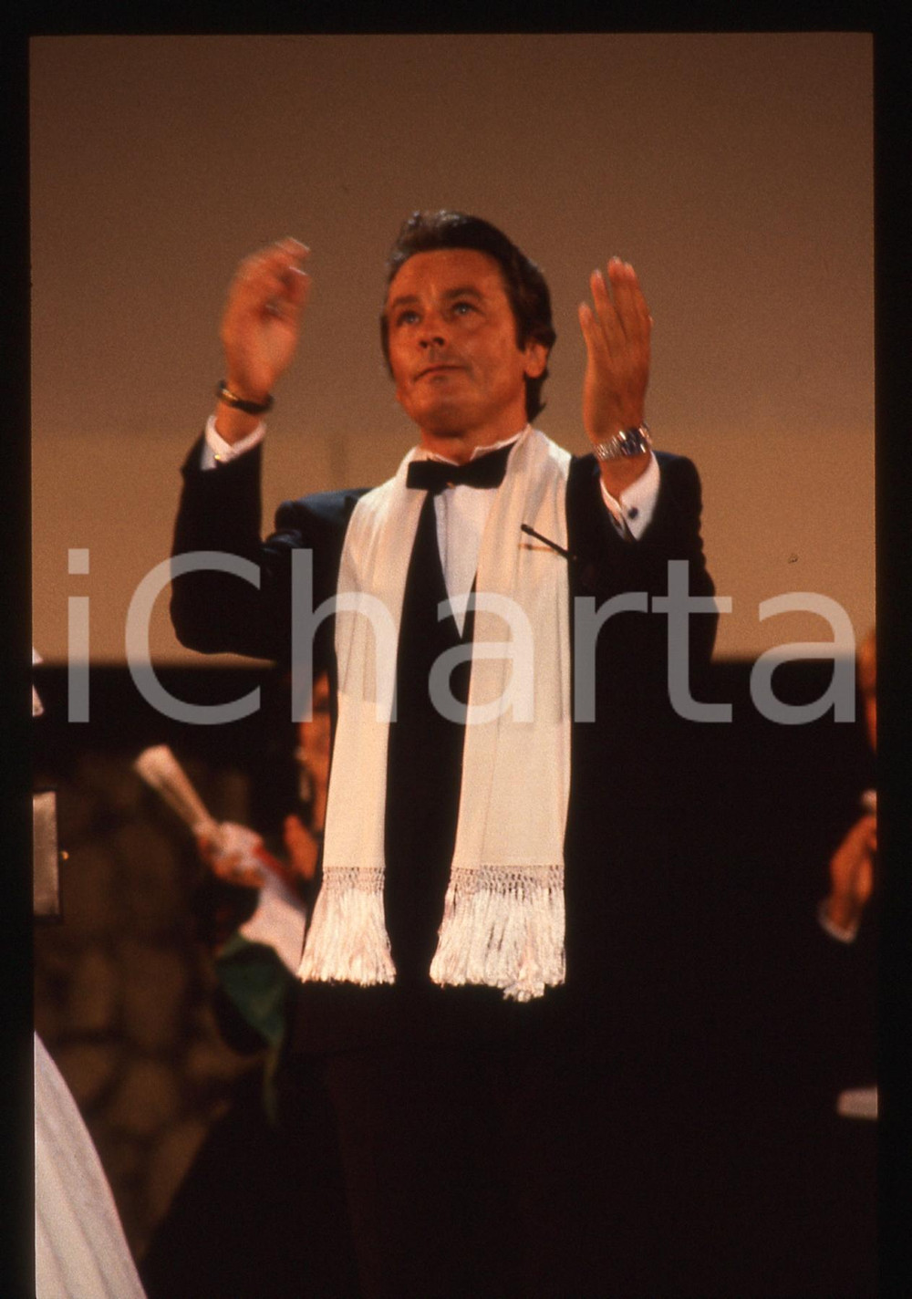 35mm vintage slide* 1989 TAORMINA TEATRO GRECO Alain DELON (2)