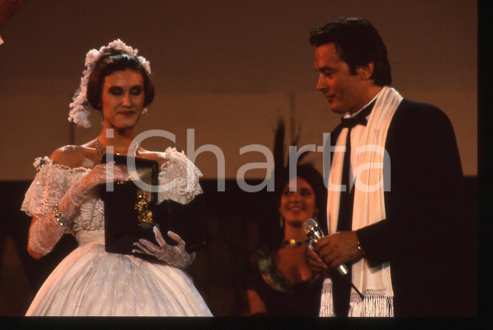 35mm vintage slide* 1989 TAORMINA TEATRO GRECO Alain DELON (6)