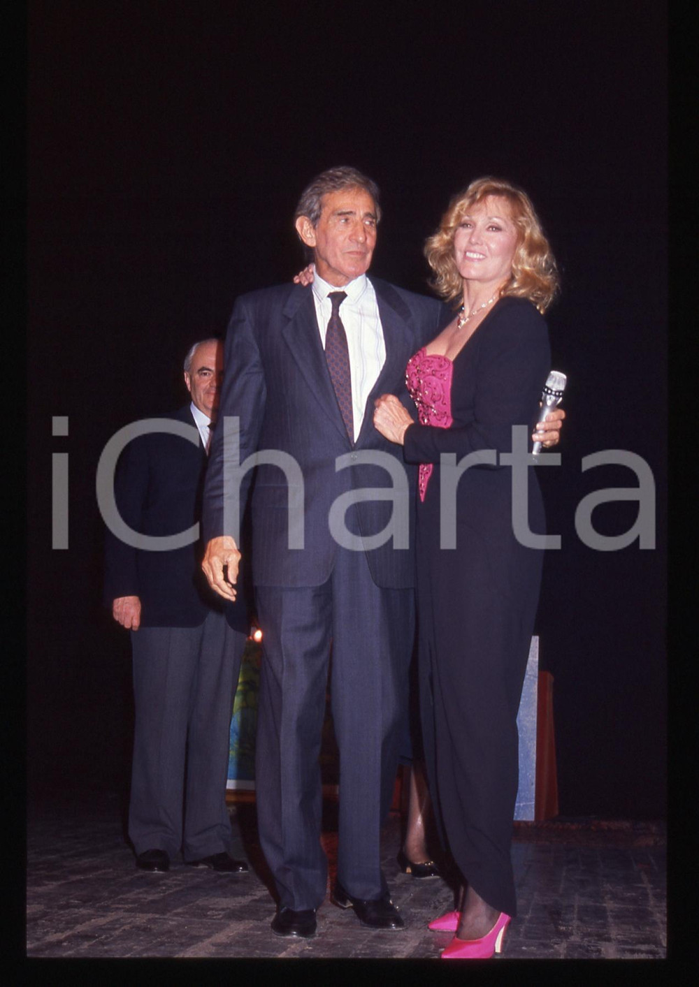 35mm vintage slide* 1991 MILANO Kim NOVAK con Walter CHIARI (16)