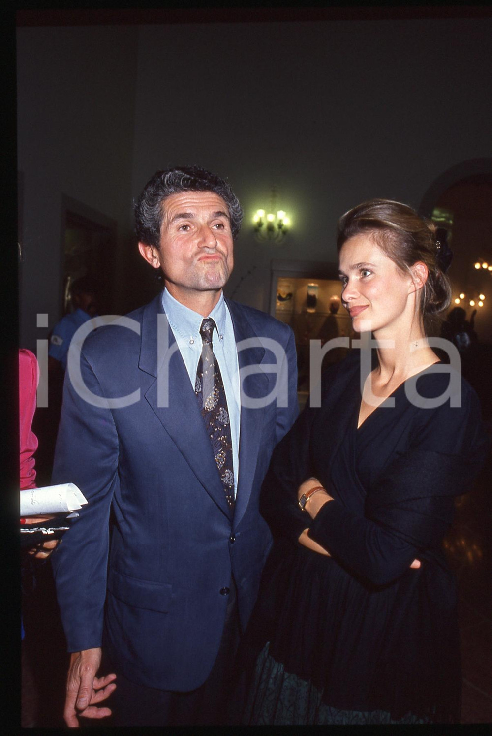 35mm vintage slide* 1990ca VENEZIA Claude LELOUCH con Marie-Sophie POCHAT (1)