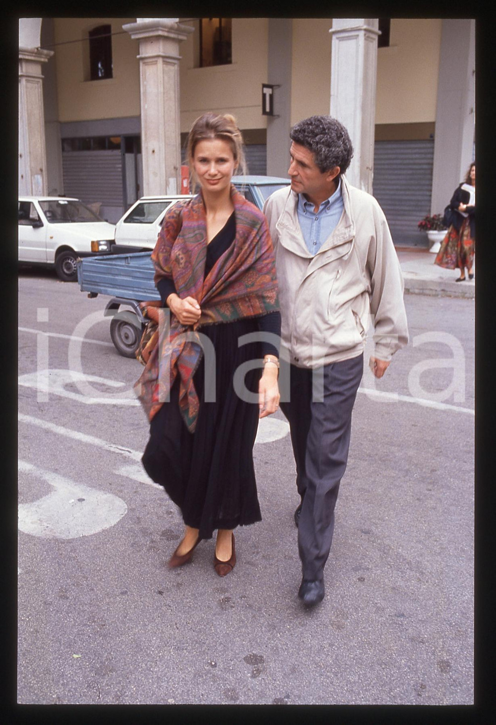 35mm vintage slide* 1990ca VENEZIA Claude LELOUCH con Marie-Sophie POCHAT (4)