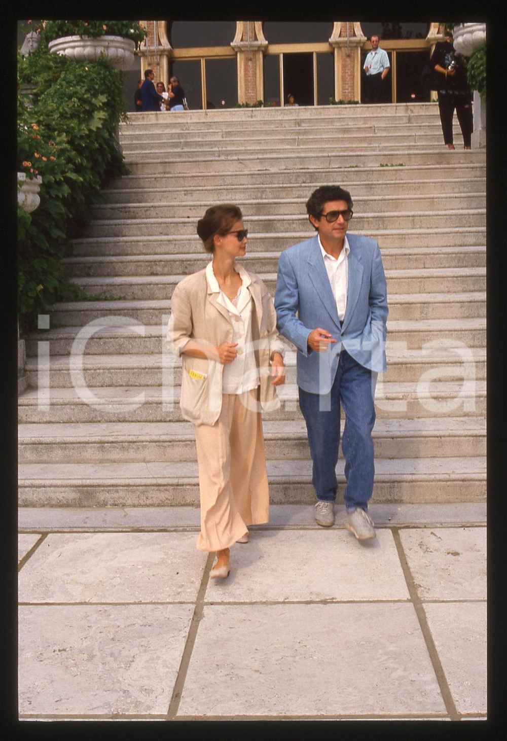 35mm vintage slide* 1990ca VENEZIA Claude LELOUCH con Marie-Sophie POCHAT (8)