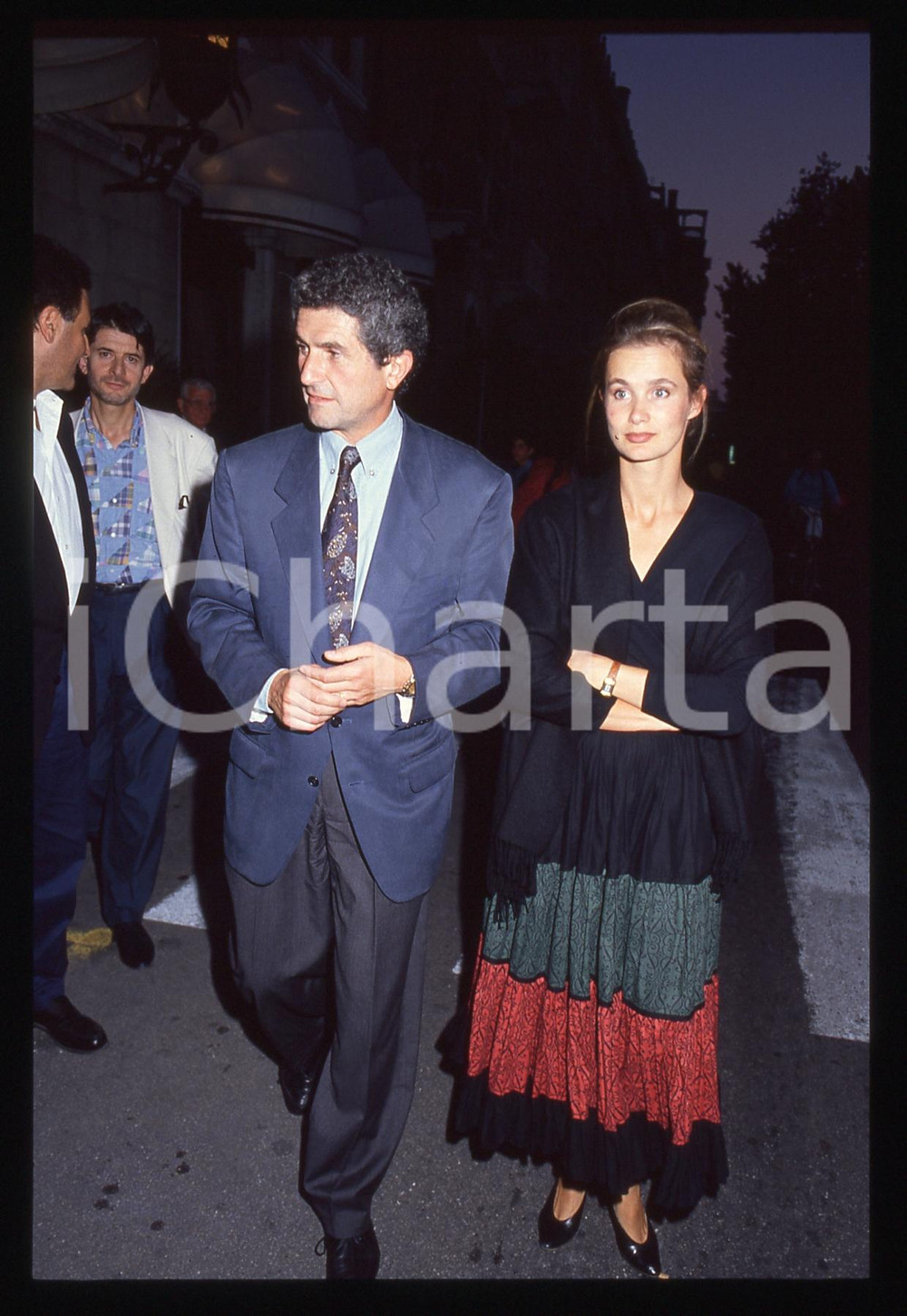 35mm vintage slide* 1990ca VENEZIA Claude LELOUCH con Marie-Sophie POCHAT (10)