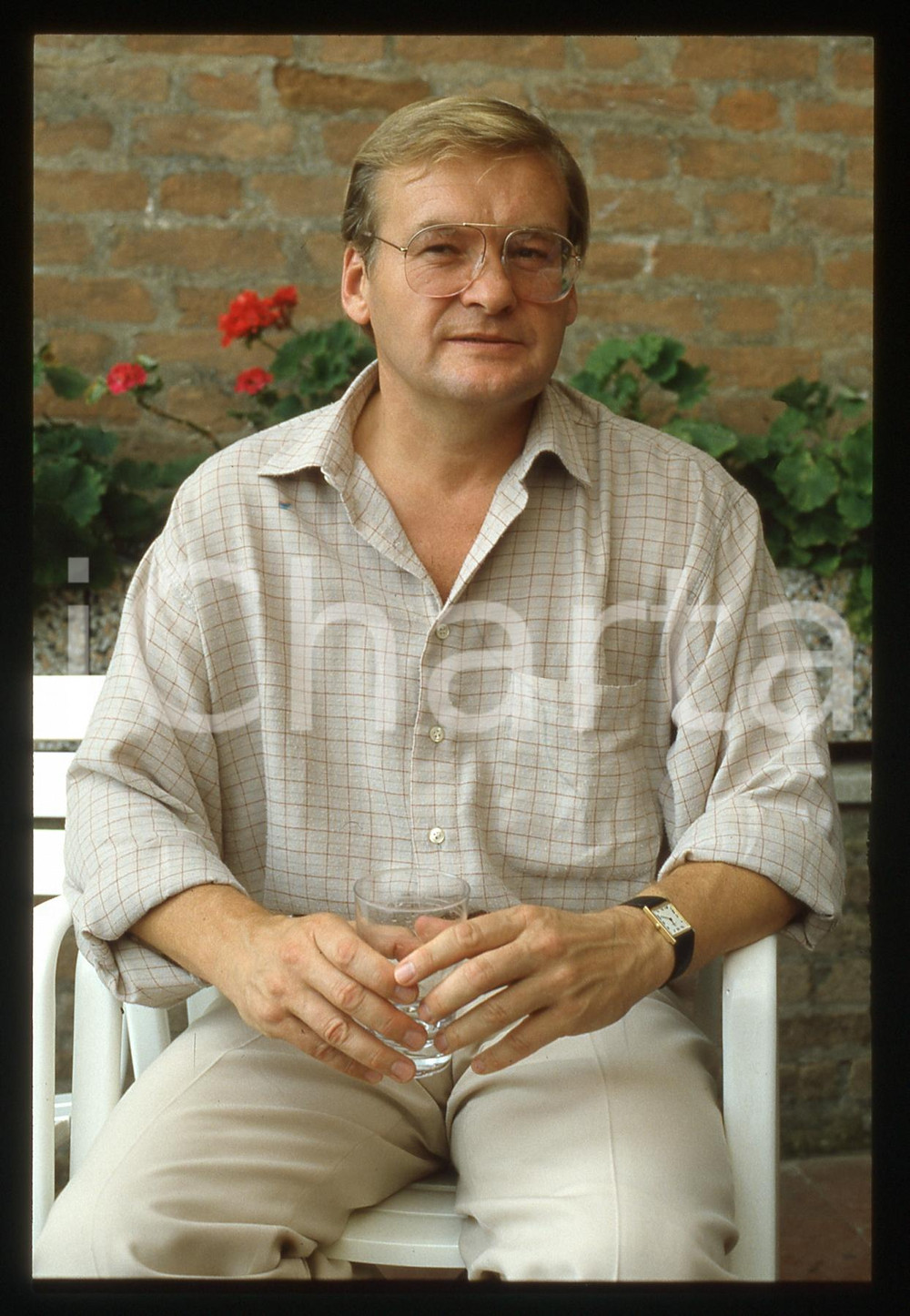 35mm vintage slide* 1985 VENEZIA Jerzy SKOLIMOWSKI alla Biennale del cinema (1)
