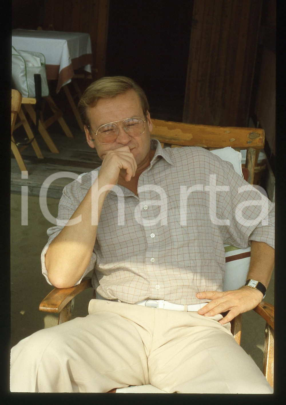 35mm vintage slide* 1985 VENEZIA Jerzy SKOLIMOWSKI alla Biennale del Cinema (13)