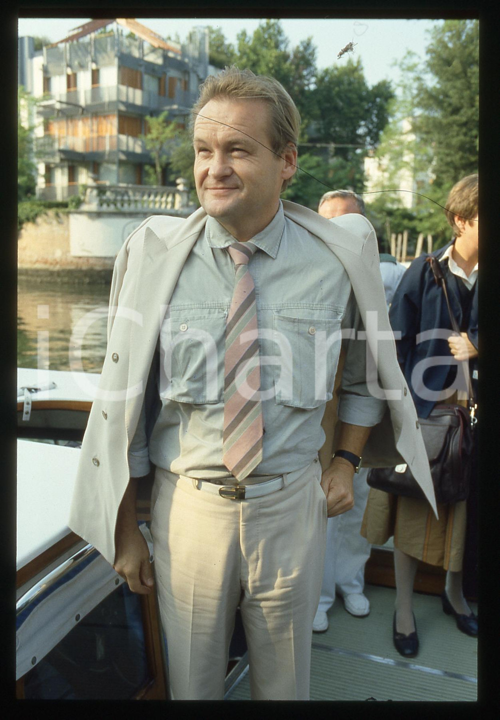 35mm vintage slide* 1985 VENEZIA Jerzy SKOLIMOWSKI alla Biennale del Cinema (25)